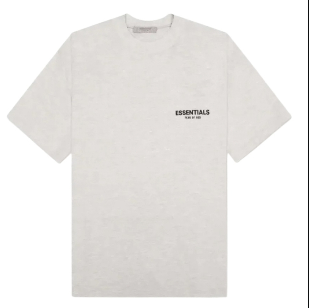 NWT Fear of God Essentials Light Oatmeal Gray Core T-shirt Men's S Oversized
